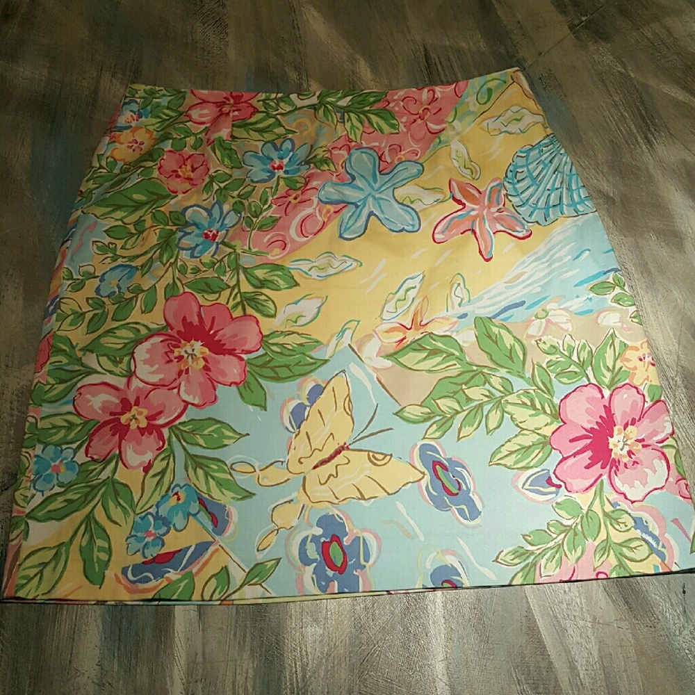 Sweet Floral Talbots Skirt sz q2
